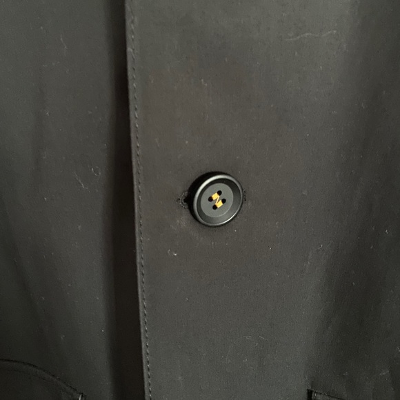 Coach Dark Blue Cotton/Leather Trims Trenchcoat XS - Picture 6 of 11